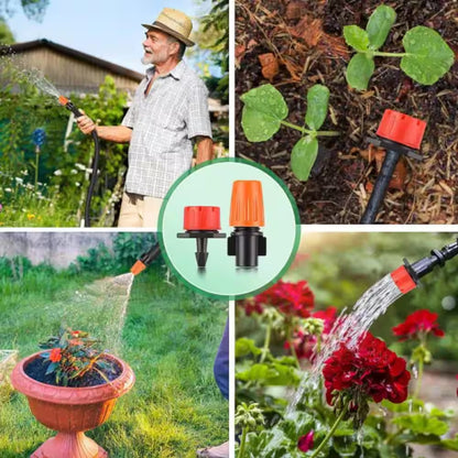 1/4 and 1/2 In. Garden Drip Irrigation Kit,Greenhouse Micro Automatic System Blank Distribution Tubing Fitting,200Pcs