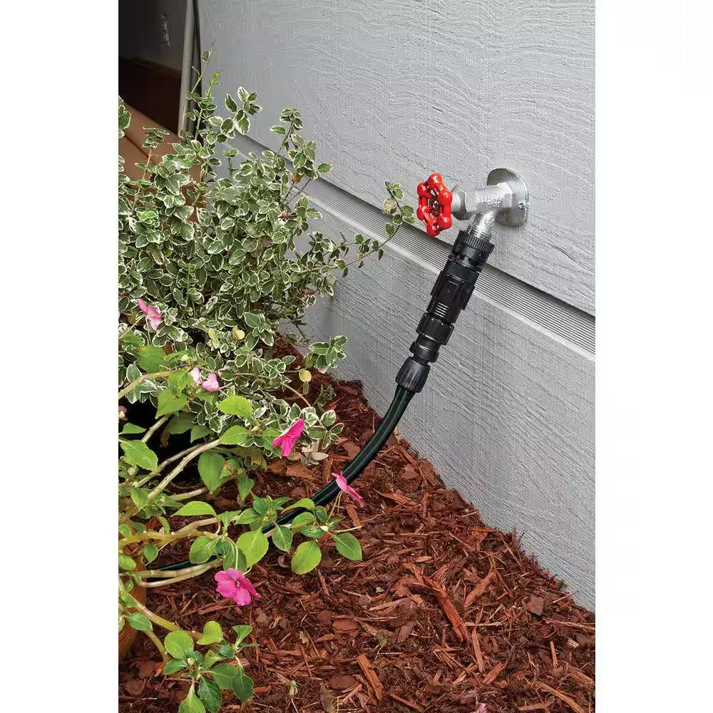 Black Drip Irrigation Landscape/Garden Watering Kit with Drippers, Micro-Bubblers and Micro-Sprays