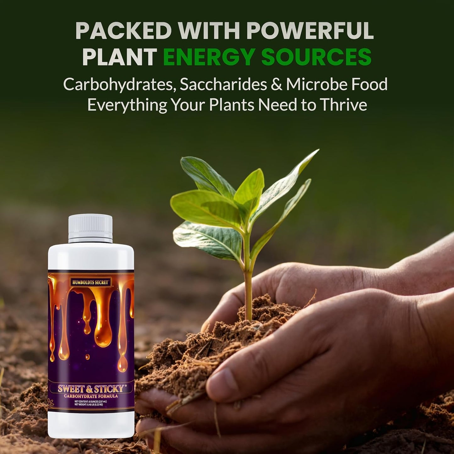 Sweet & Sticky Carbohydrate and Saccharide Plant Energy Additive | Indoor and Outdoor Plant Nutrients Enhancer for Growth and Aroma | Boosts Flavor and Development | 8 Ounce