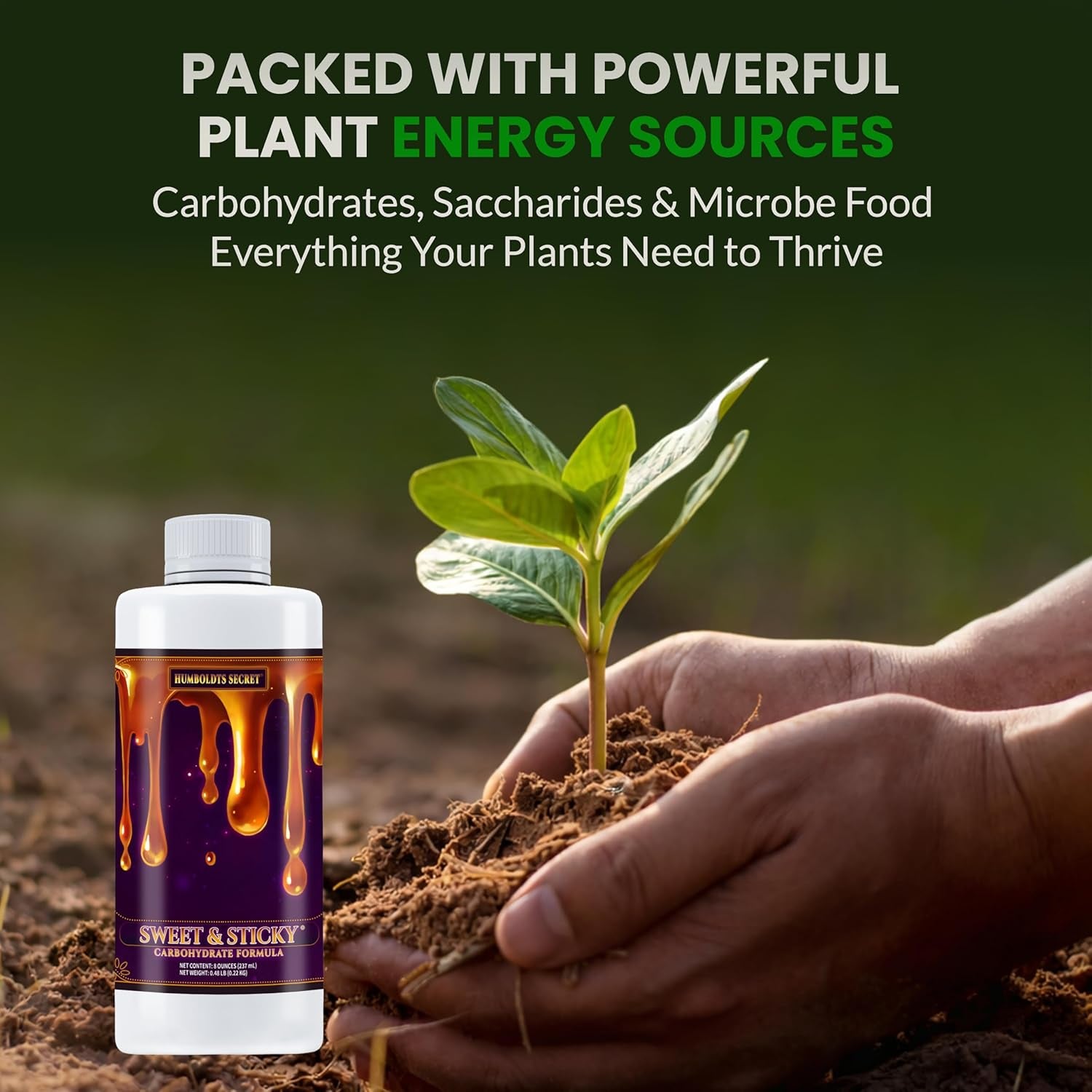 Sweet & Sticky Carbohydrate and Saccharide Plant Energy Additive | Indoor and Outdoor Plant Nutrients Enhancer for Growth and Aroma | Boosts Flavor and Development | 8 Ounce