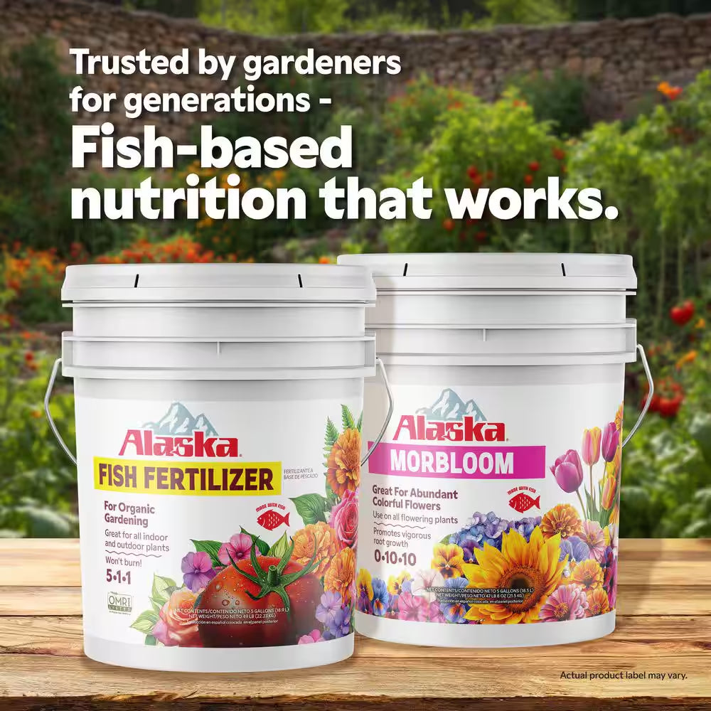 640 Oz. (5 Gal.) Organic Gardening Liquid Fish Emulsion Plant Food Fertilizer Concentrate 5-1-1