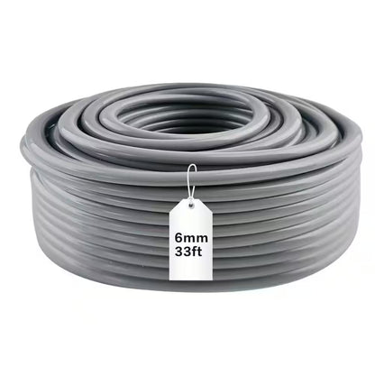 33 Ft. X 6Mm Drip Irrigation Hose, Flexible PVC Tubing for Garden, Yard, Hydroponics, Ponds, DIY Watering System