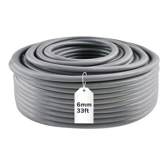 33 Ft. X 6Mm Drip Irrigation Hose, Flexible PVC Tubing for Garden, Yard, Hydroponics, Ponds, DIY Watering System