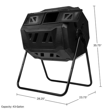 43 Gal. Compost Tumbler with Gloves