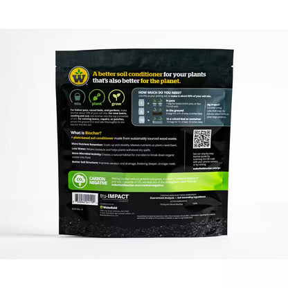 Biochar (100% Pure Biochar), Soil Amendment-4 Qt. Bag