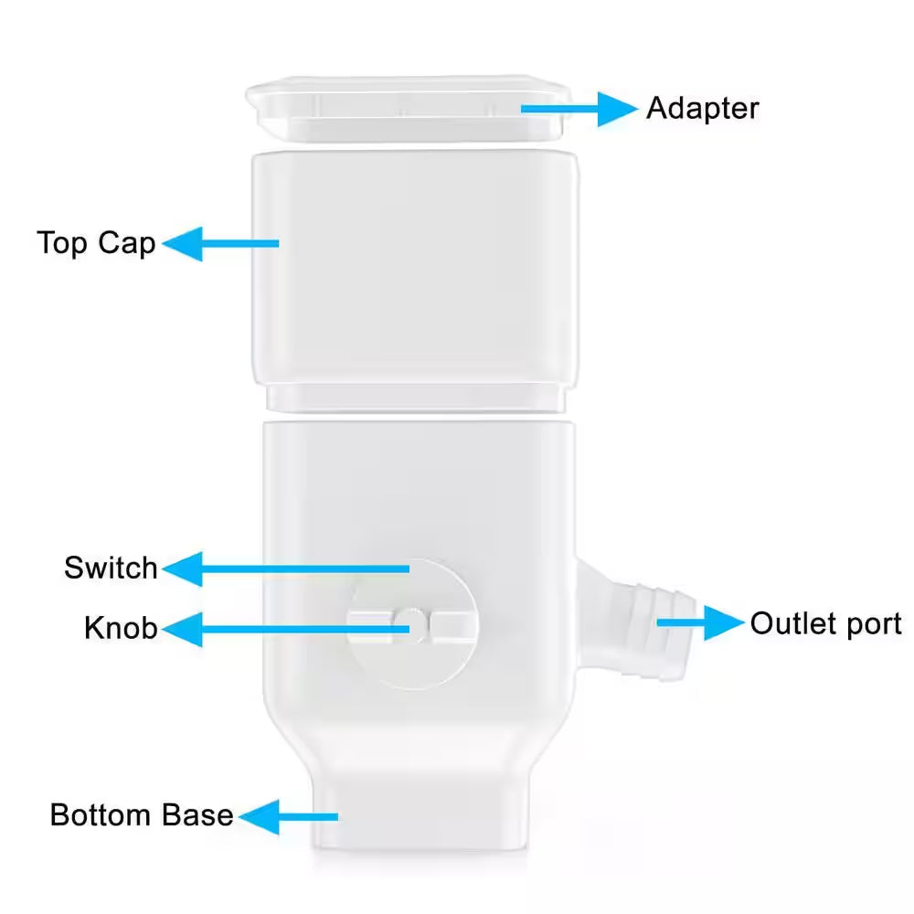 Downspout Rainwater Diverter with Adjustable Valve and 4 Ft. Hose for 3 In. X 4 In. and 2 In. X 3 In. Downspout