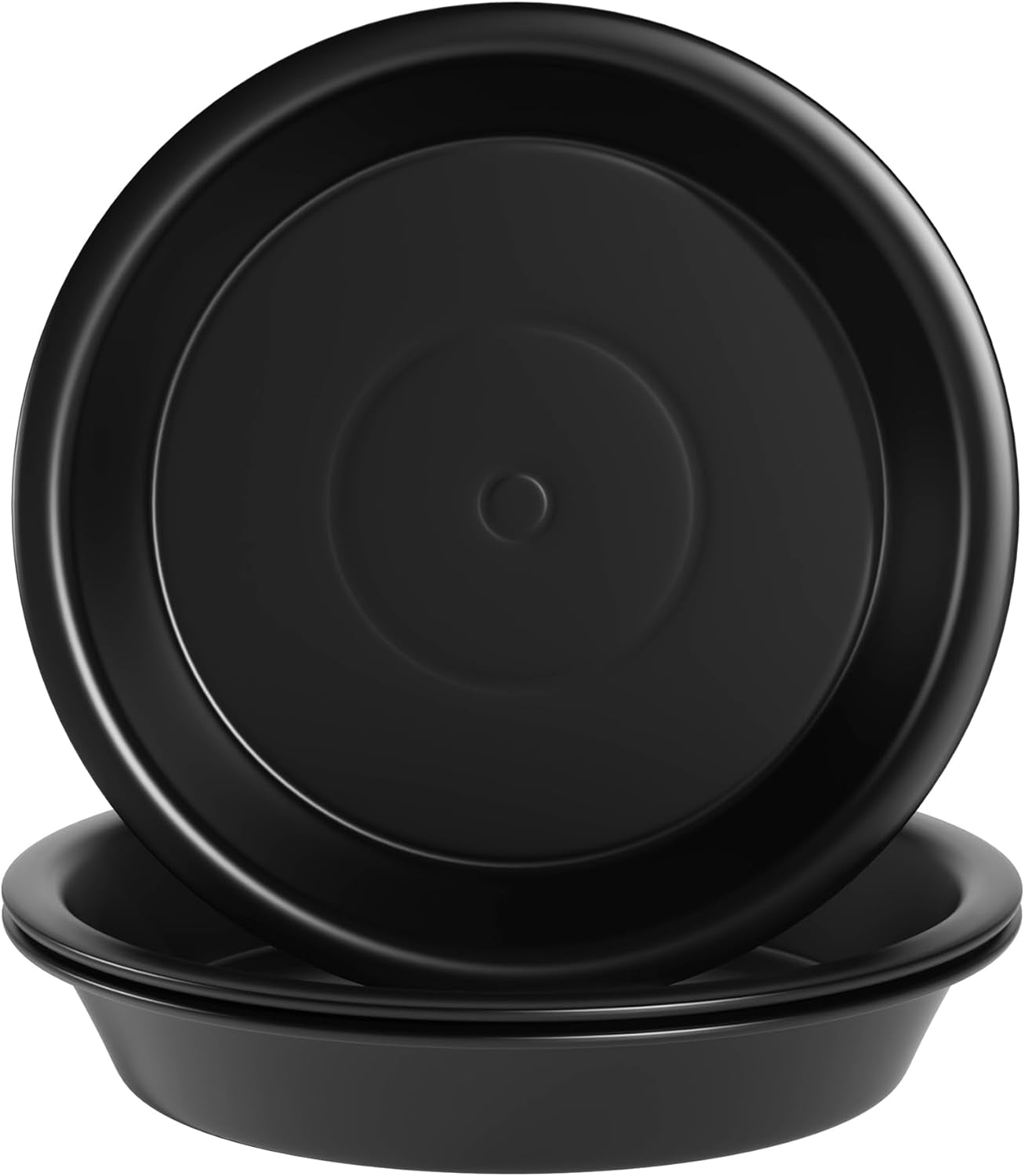 Plant Saucer 6 Inch of 3 Pack Black Heavy Duty Sturdy Plastic Plant Drainage Trays Planter Pot Drip Trays for Indoor Outdoor