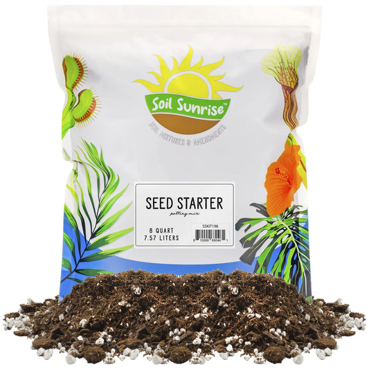 All Natural Seed Starting Mix (8 Quarts), Expert Grade Seed Starter Potting Mix, Start Herbs, Vegetables, and Other Grass