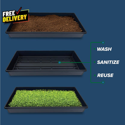 10 Plant Growing Trays No Drain Holes 20 X 10 Perfect Garden Seed Starter Grow..