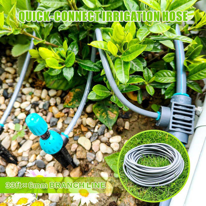 33 Ft. X 6Mm Drip Irrigation Hose, Flexible PVC Tubing for Garden, Yard, Hydroponics, Ponds, DIY Watering System