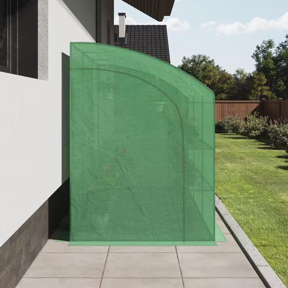 10 Ft. X 5 Ft. X 7 Ft. Lean to Greenhouse, Green