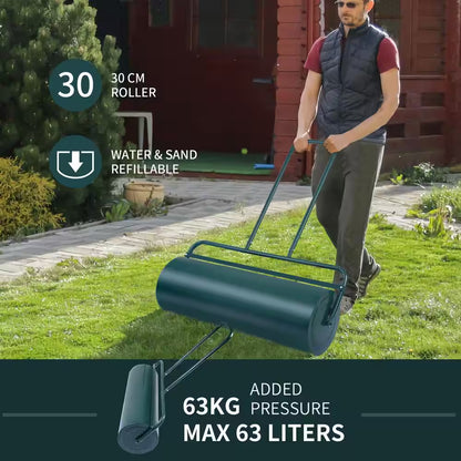36 In. Push/Tow Fillable Lawn Roller in Green