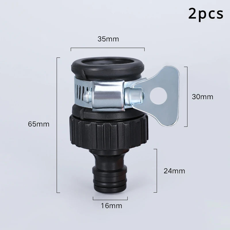 2Pc Faucet Adapter Universal Plastic Hose Fitting Quick Connect Fitting Faucet for Car Wash Garden Irrigation Faucet Accessories