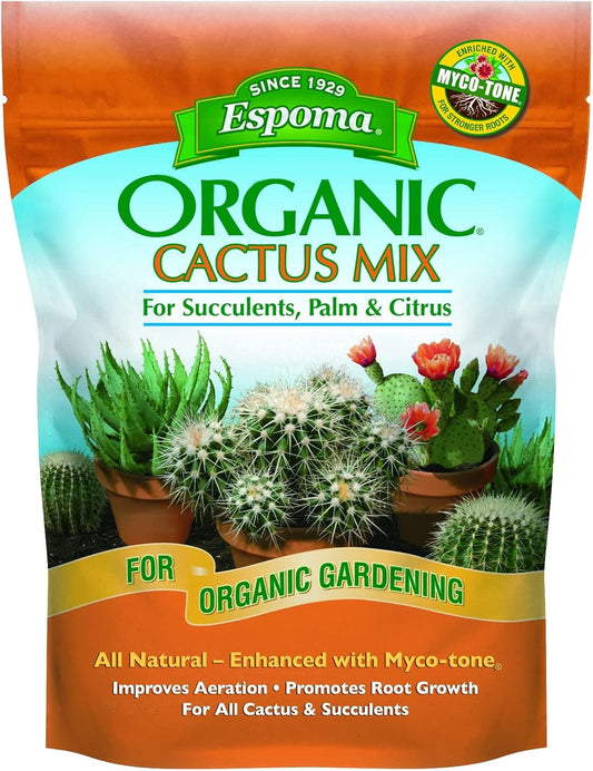 Espoma Organic Cactus Potting Soil Mix, Natural & Organic Soil for Cactus - 4 Qt