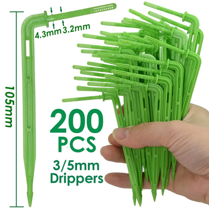 Greenhouse Drip Irrigation 4-Way 3/5Mm 2-Way Drip Arrow Transmitter Garden Automatic Watering System Potted Plant 10/20Set