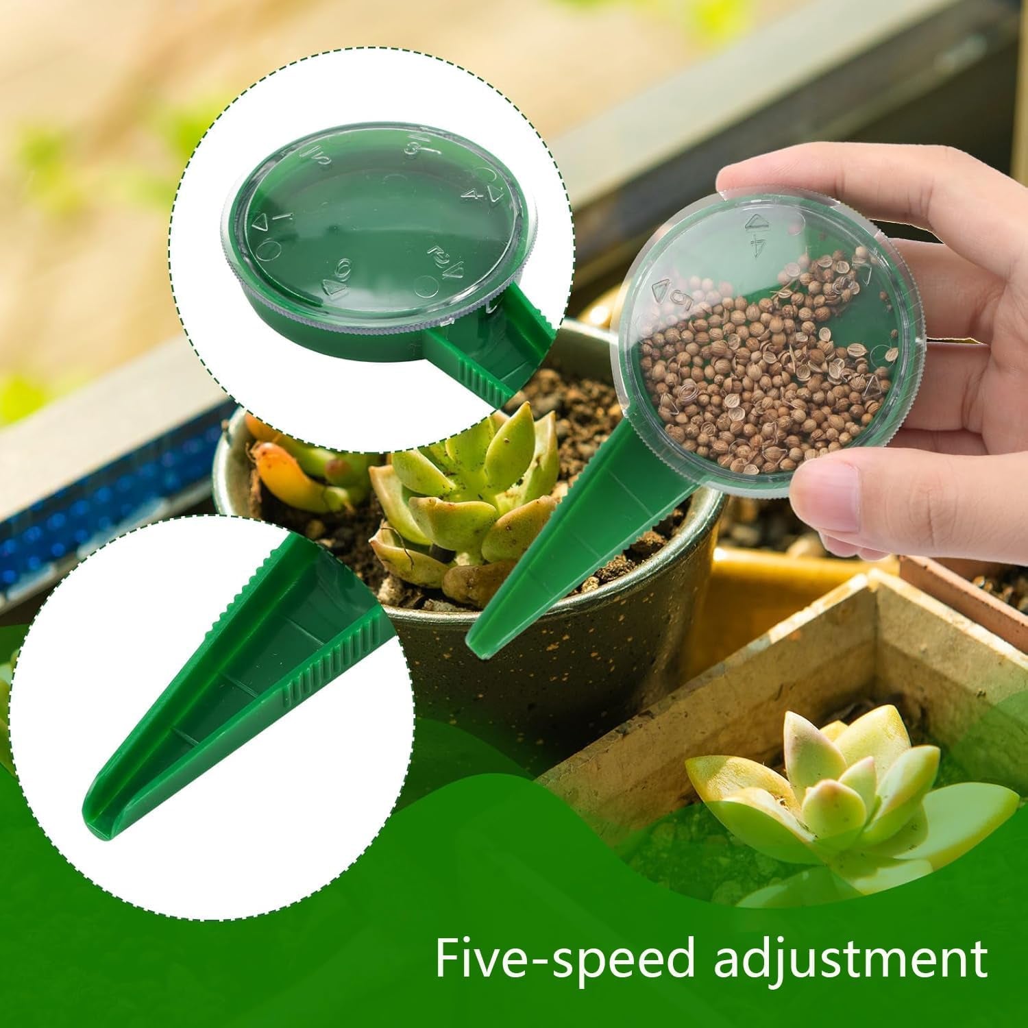 17 PCS Mini Seed Spreader, New Mini Gardening Spreaders, Mini Sowing Seed Dispen