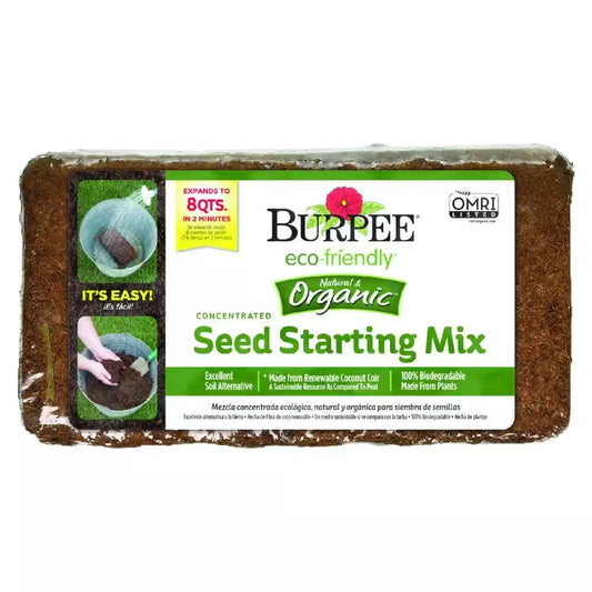 8 Qt. Concentrated Seed Starting Soil Compressed Brick Mix