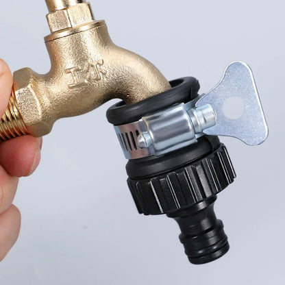 2Pc Faucet Adapter Universal Plastic Hose Fitting Quick Connect Fitting Faucet for Car Wash Garden Irrigation Faucet Accessories