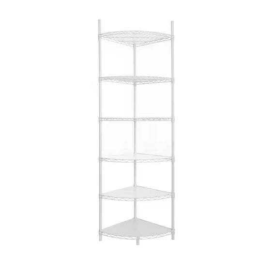 6-Tier Outdoor Garden Garage White Iron Storage Shelf Shelves Organizer Wire Shelving Unit Plant Stand