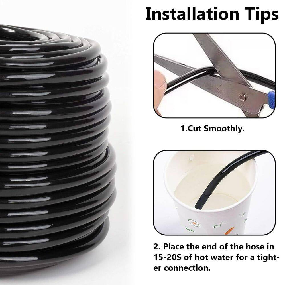 1/4 In. Drip Irrigation Tubing, 200FT Blank Distribution Hose for Garden Watering, DIY Irrigation System