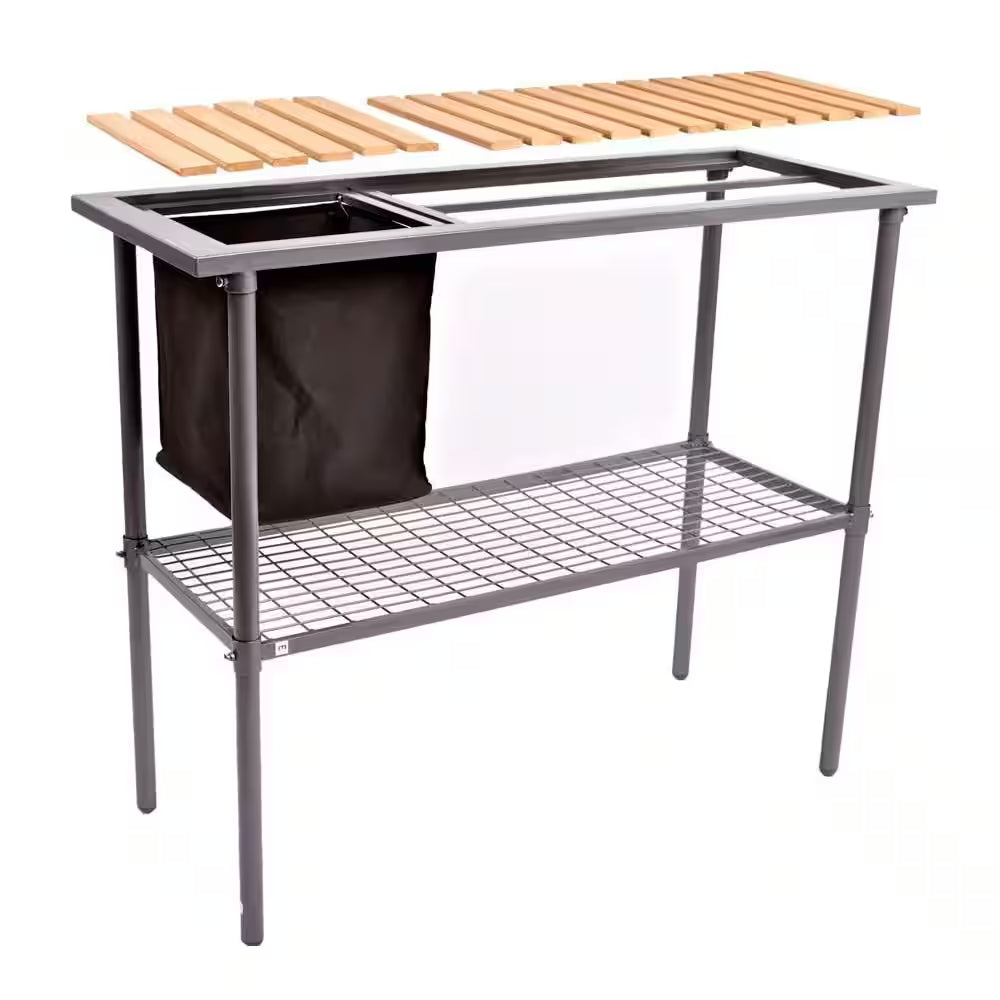Garden and Greenhouse Wire Grid Top Potting Bench / Table