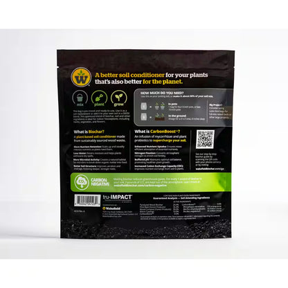 Biochar Blend with Carbonboostfor Indoor Houseplants, Soil Amendment-4 Qt. Bag