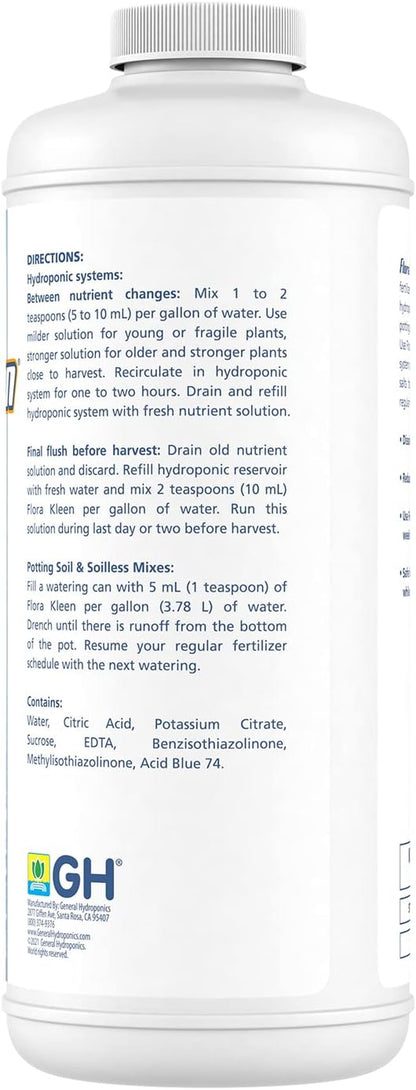 Florakleen QT - Mineral Salt Clearing Solution, 1/4 Gallon