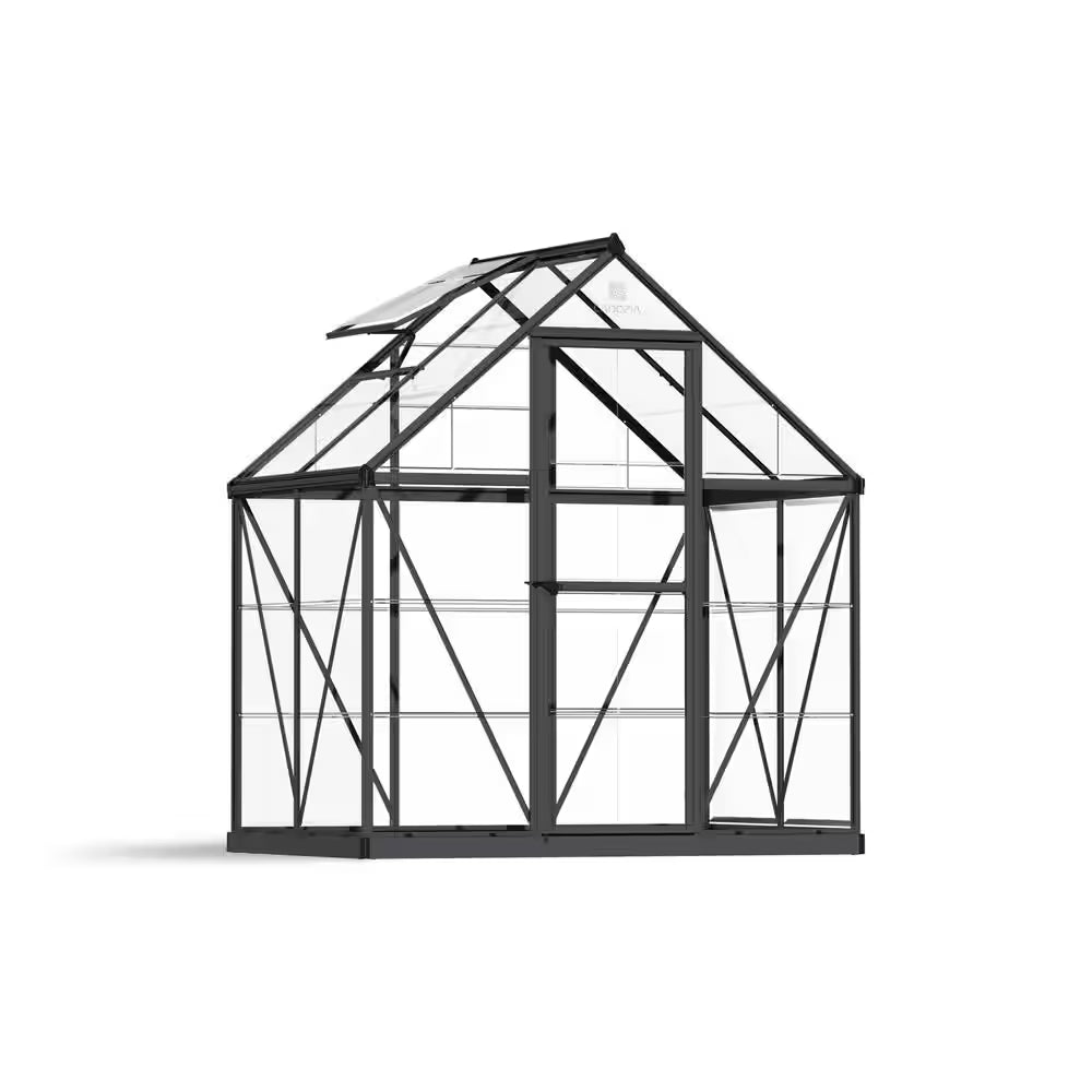 Harmony 6 Ft. X 4 Ft. Gray/Clear Polycarbonate DIY Greenhouse Kit