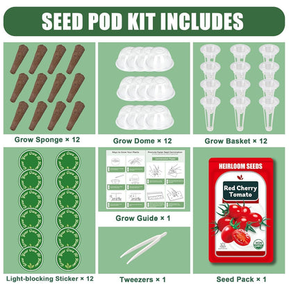 Cherry Tomato Seed Pods Kit for Aerogarden, 12 Pods Grow Anything Kit for Indoor