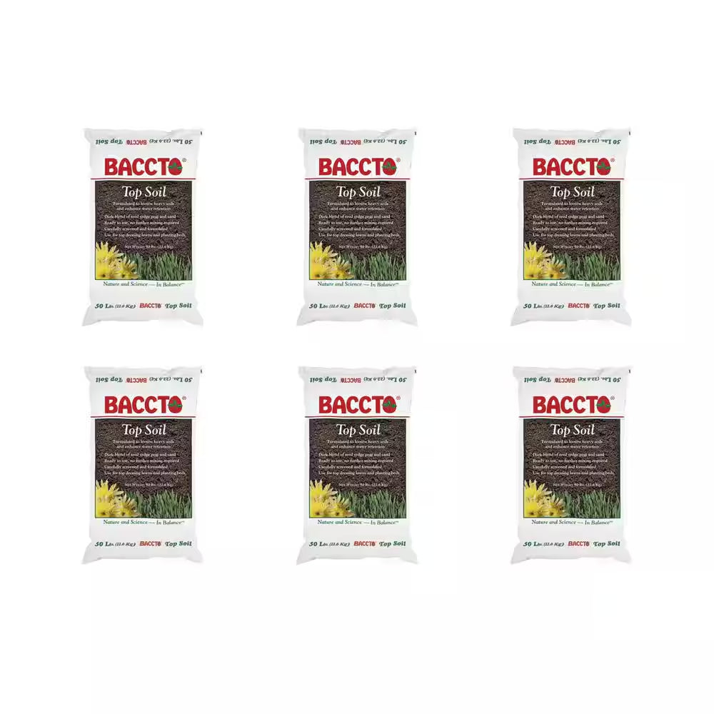 Lawn Soil with Reed Sedge, Peat and Sand 50 Lbs. (6-Pack)