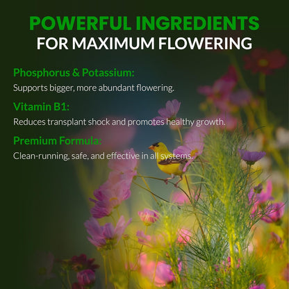 Flower Stacker | 0-7-5 Bloom Booster with Vitamin B1 | High Phosphorus Potassium Flowering Nutrients | Potting Soil Hydroponics Coco | Indoor & Outdoor Plants | 8 Ounce