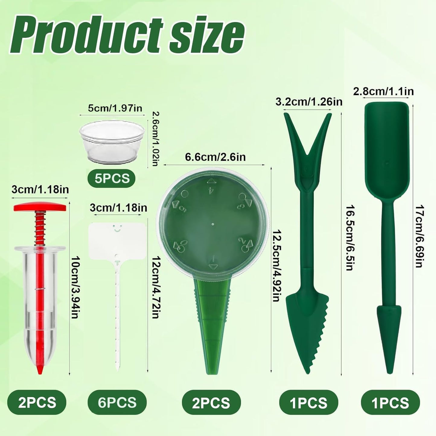17 PCS Mini Seed Spreader, New Mini Gardening Spreaders, Mini Sowing Seed Dispen