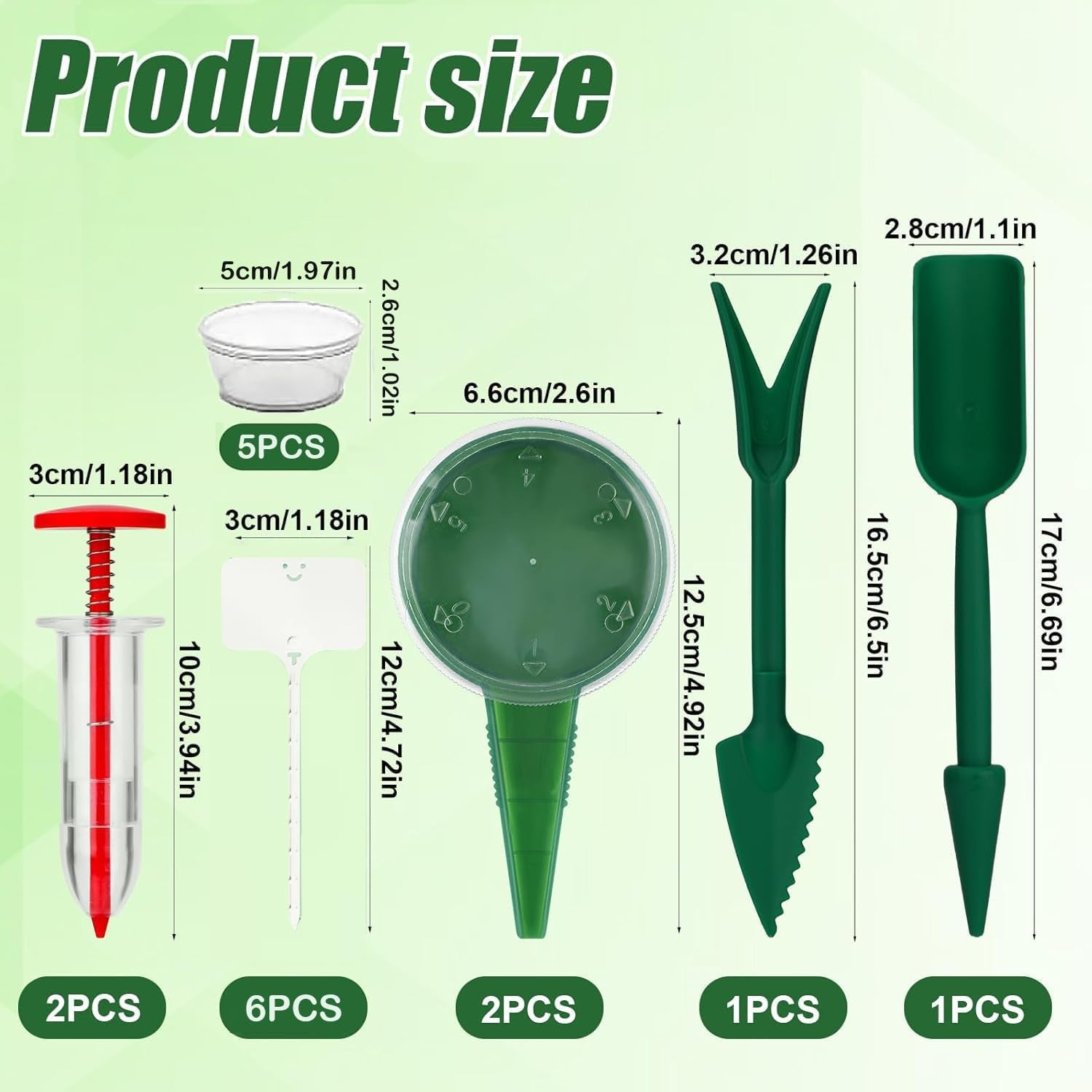 17 PCS Mini Seed Spreader, New Mini Gardening Spreaders, Mini Sowing Seed Dispen