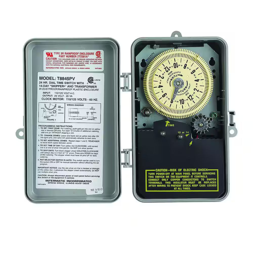 T8800 Series 125-Volt Input with 24-Volt Output Indoor/Outdoor Irrigation/Sprinkler Timer