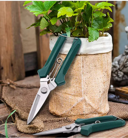 Straight Head Pruning Shears Non-Slip Handlestainless Steel Outils Manuels Household Bonsai Garden Scissors Pruing Shear