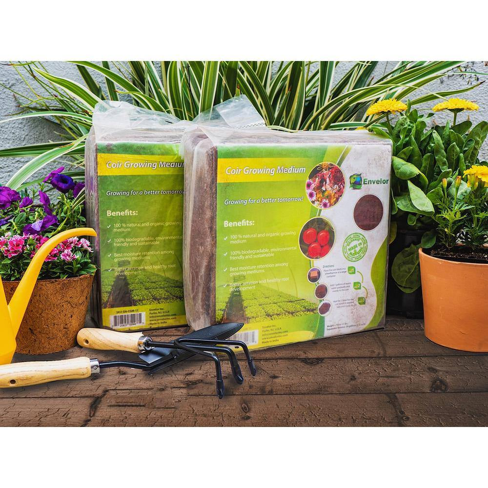 10 Lbs. Organic Coco Block Coir Brick Potting Soil (4-Pack)