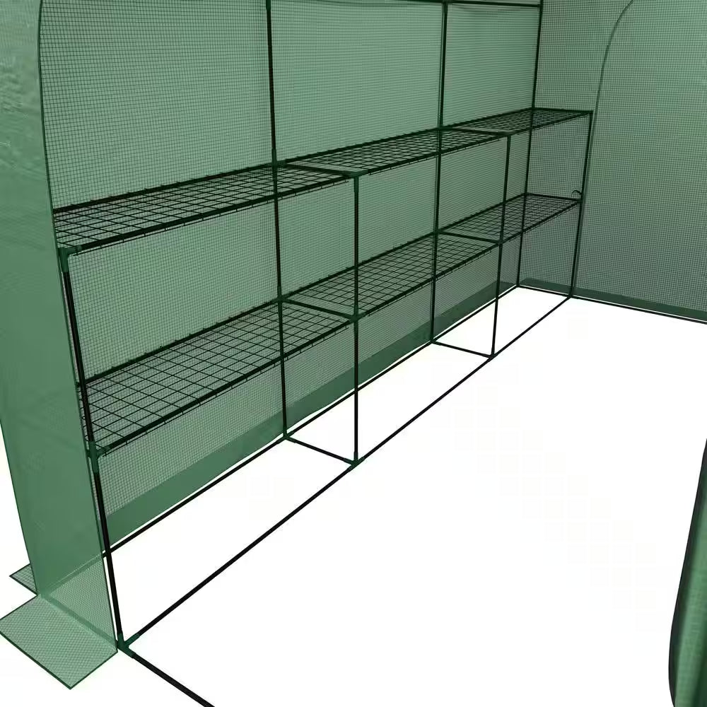 10 Ft. X 5 Ft. X 7 Ft. Lean to Greenhouse, Green