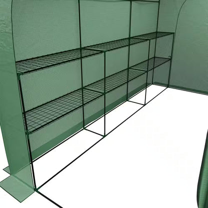 10 Ft. X 5 Ft. X 7 Ft. Lean to Greenhouse, Green