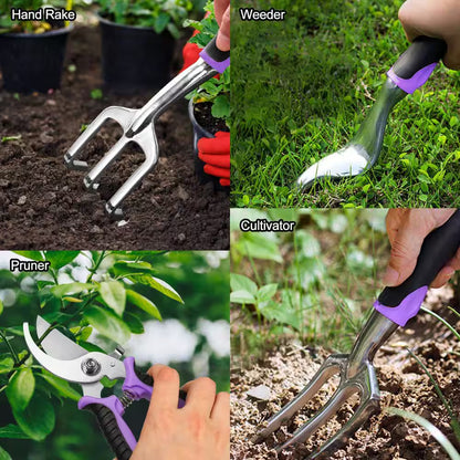 83 Piece Garden Tools Set with Succulent Tools Heavy Duty Aluminum Gardening Accessories