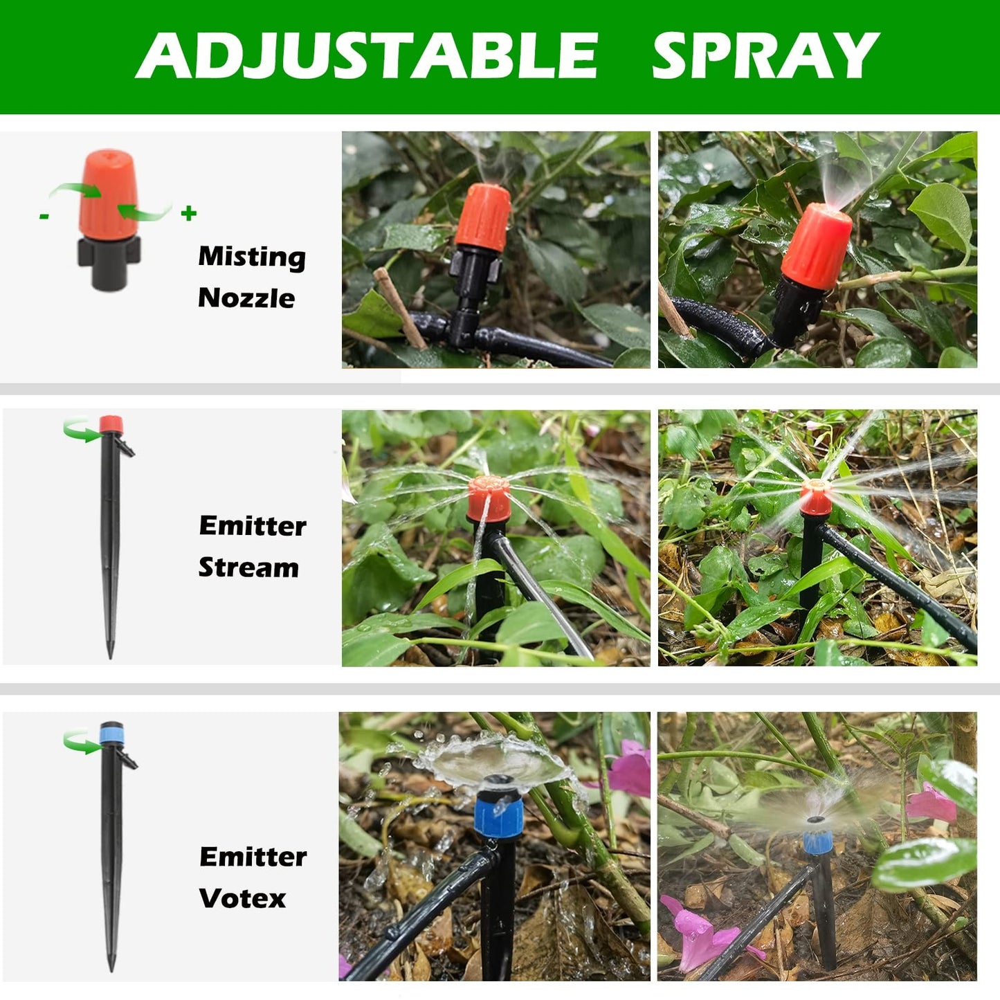 Maotong 240Ft Drip Irrigation System Kit, Automatic Garden Watering Mi