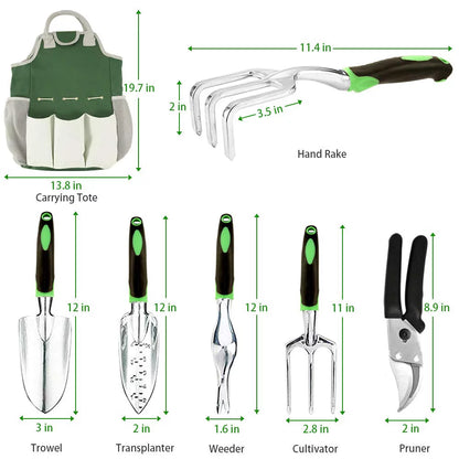 111Pcs Garden Tools Set + Succulent Tools Set, Heavy Duty Aluminum Manual Garden Kit Outdoor Gardening 