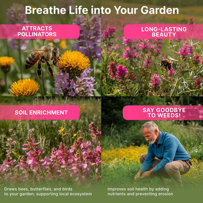 21 Annual Wildflower Seeds Mix, 100,000+ Non-Gmo Heirloom Wildflower Garden Seeds