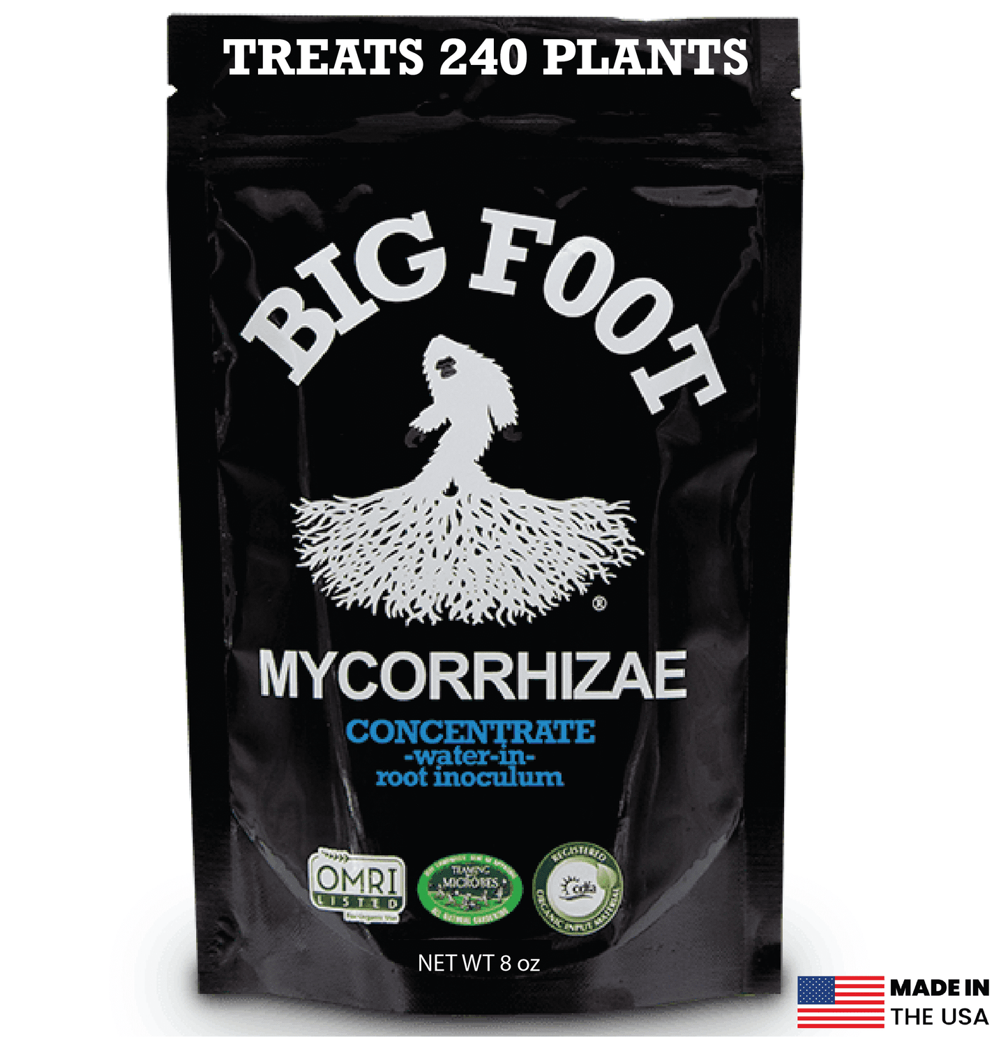 Mycorrhizae for Plants, Potted Plants and Gardens - Concentrate Fully Dissolves in Water, Year round Organic Fertilizer for Root Growth and Healthy Soil - 8 Ounces of Mycorrhizal Inoculant