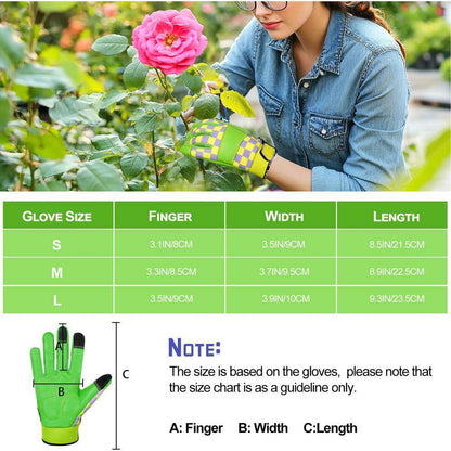 Microfiber Leather Gardening Gloves Thorn Proof Replacement for Weeding Digging Planting Pruning Touchscreen Use