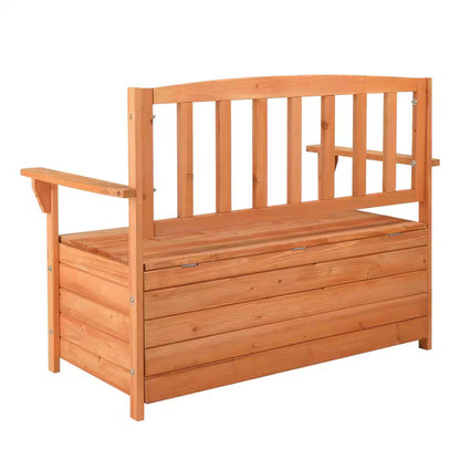 42 Gal. Solid Wood Cedar Outdoor Storage Bench