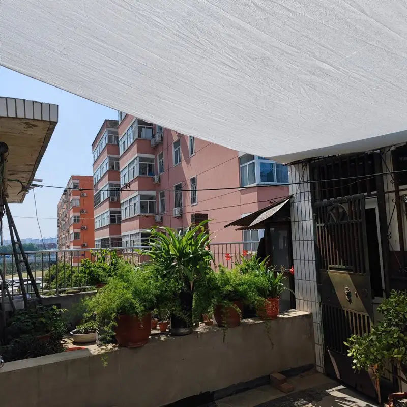 White Plants Sunshade Net Garden Sun Shelter HDPE Fabric Shading 40~80% Privacy Screen Outdoor Shade Canopy UV Protection Awning