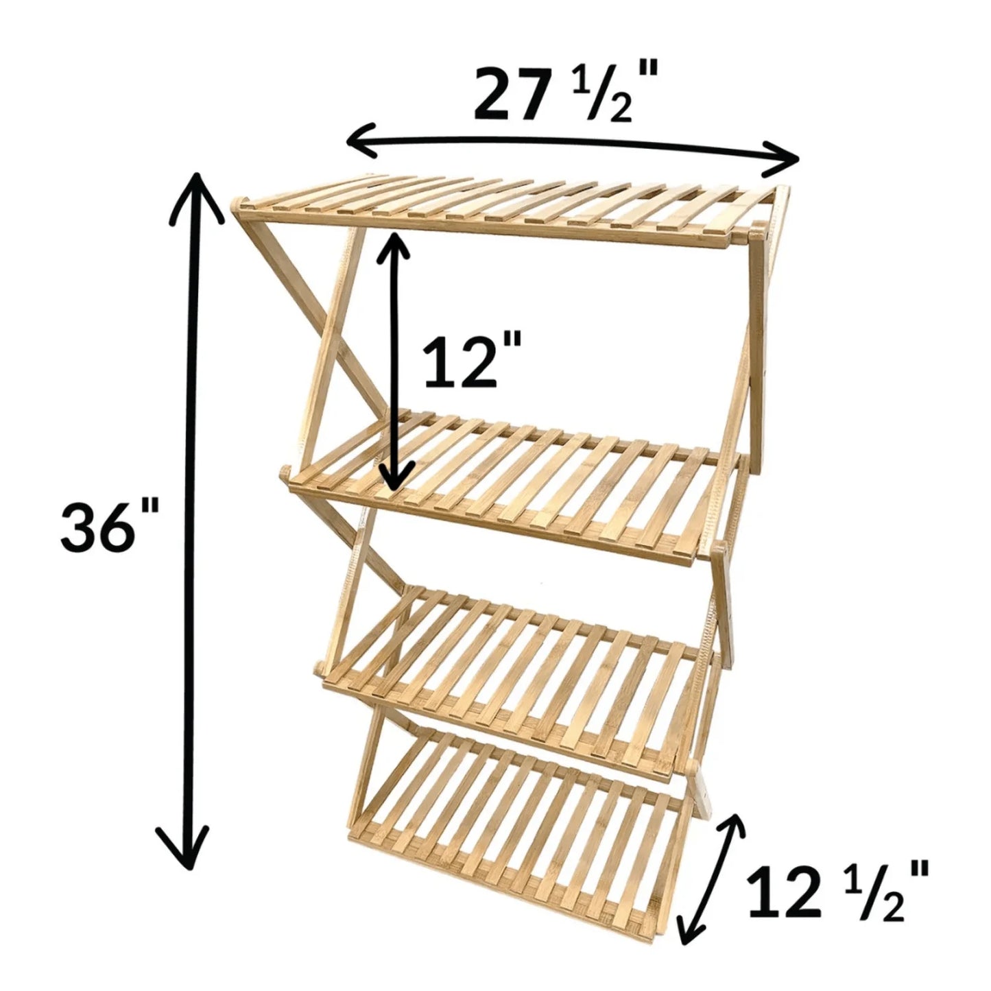 Indoor Multi-Tier Bamboo Plant Stand with Collapsible Design