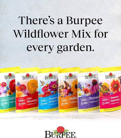 Burpee Wildflower 25,000 Bulk, 1 Bag, 18 Varieties of Non-Gmo Flower Seeds Polli