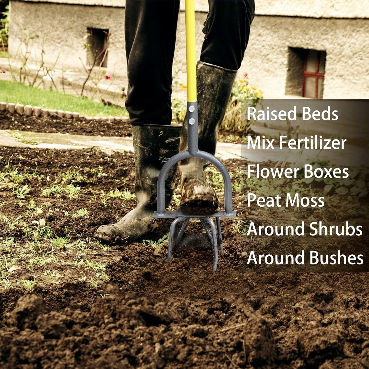 Hand Tiller Garden Claw Garden Twist Tiller Heavy Duty Manual Soil Tiller for Fl