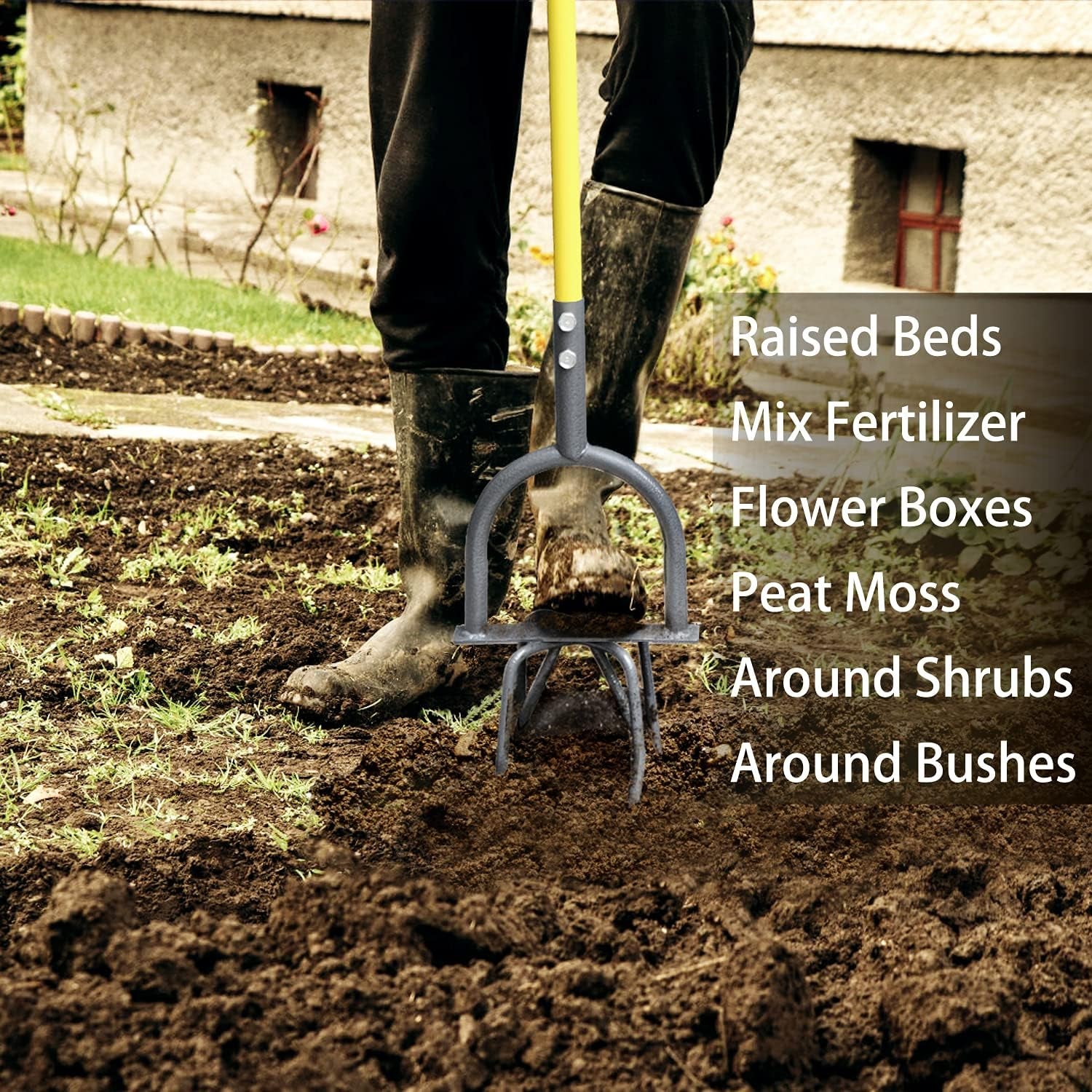 Hand Tiller Garden Claw Garden Twist Tiller Heavy Duty Manual Soil Tiller for Fl